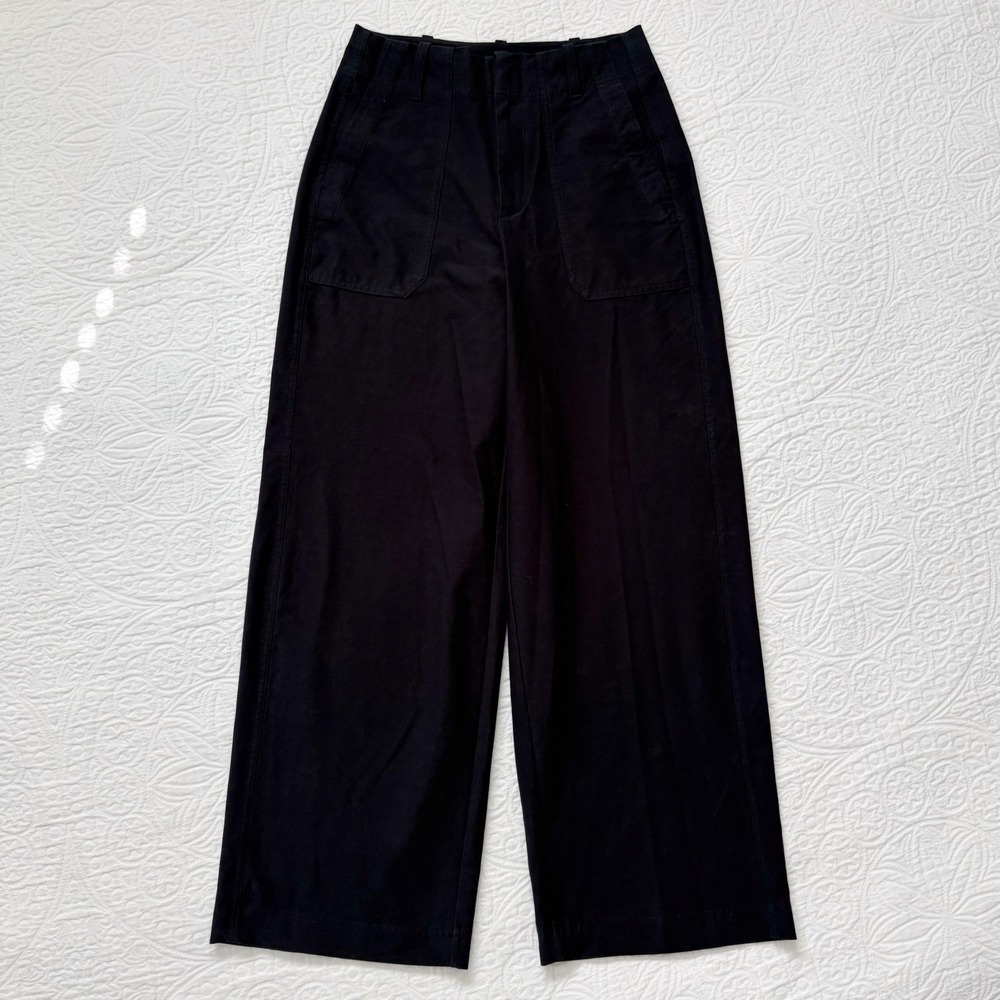 Athleta Women's Skyline High Rise Wide Leg Casual Pant, Black Sz 4